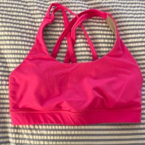 Lululemon sports bra. Neon pink